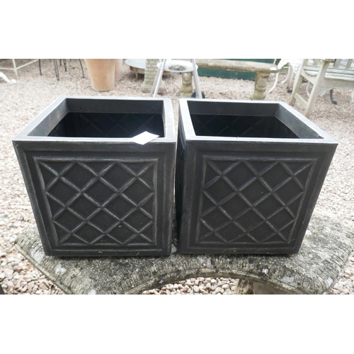 434 - Pair of square planters