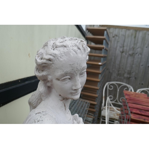 439 - Large stone figure of lady - Approx H: 140cm