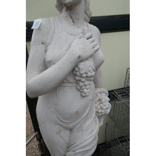 439 - Large stone figure of lady - Approx H: 140cm