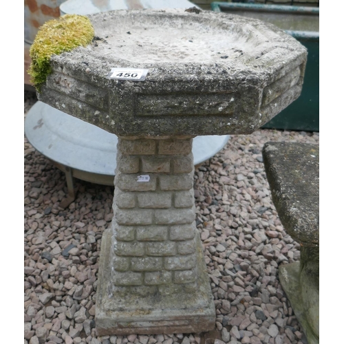 450 - Stone bird bath