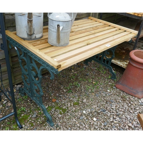 456 - Metal framed garden table