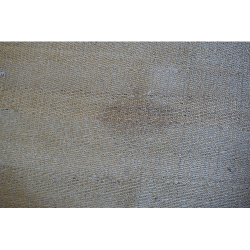 384 - Pair of coir rugs, approx size 264cm x 186cm