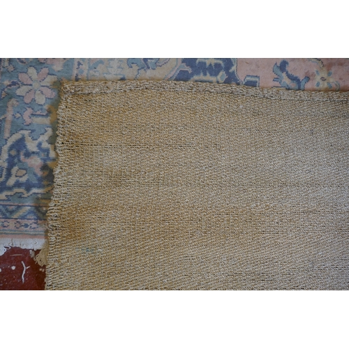 384 - Pair of coir rugs, approx size 264cm x 186cm