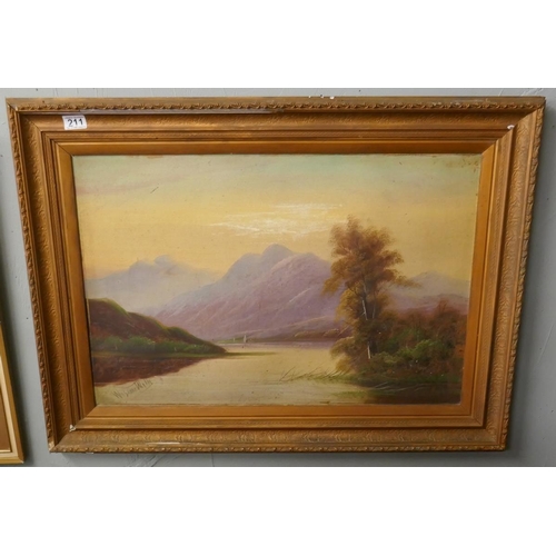 211 - Large oil on canvas - Signed Winston Wells