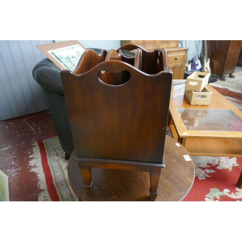 216 - Mahogany magazine rack