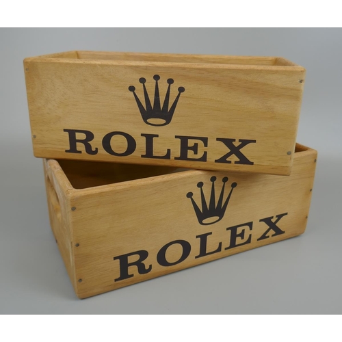 219 - 2 graduated Rolex storage boxes