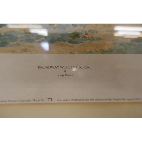 229 - Signed & L/E print of Broadway, Worcester