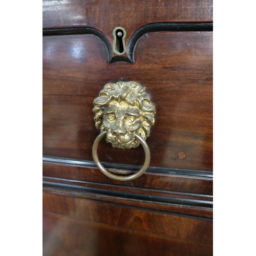 231 - Large Regency mahogany pedestal sideboard - Approx  W: 206cm D: 68cm H: 111cm