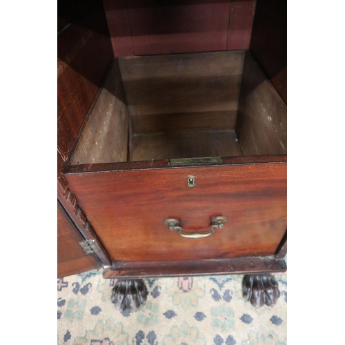 231 - Large Regency mahogany pedestal sideboard - Approx  W: 206cm D: 68cm H: 111cm