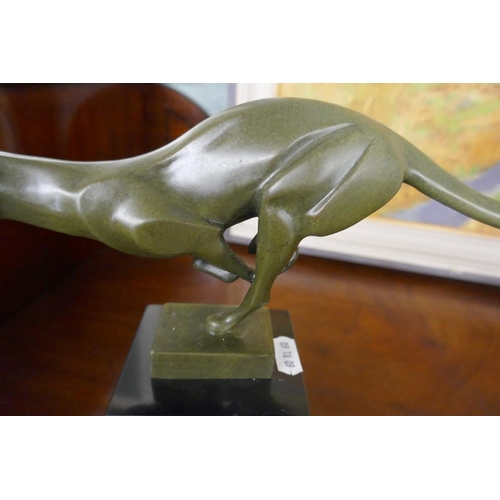 234 - Bronze figure on marble base - Cheetah