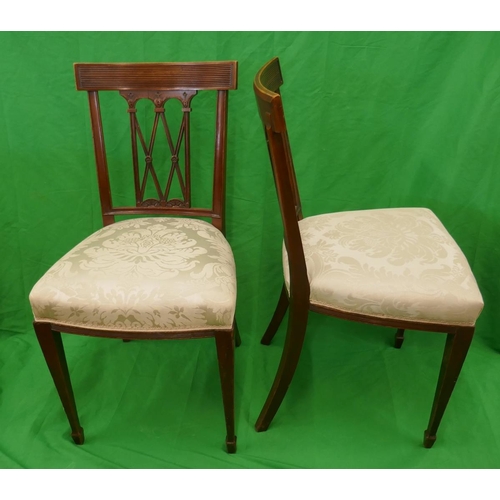 239 - Set of 6 Art Nouveau dining chairs