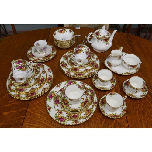 240 - Royal Albert Old Country Roses tea set