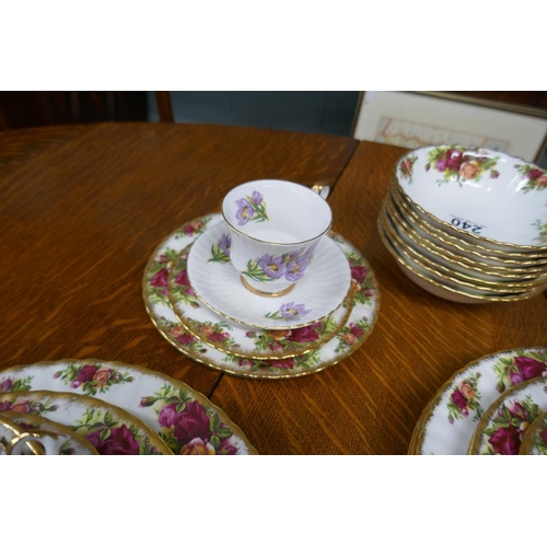 240 - Royal Albert Old Country Roses tea set