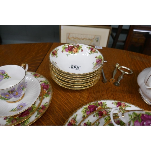 240 - Royal Albert Old Country Roses tea set