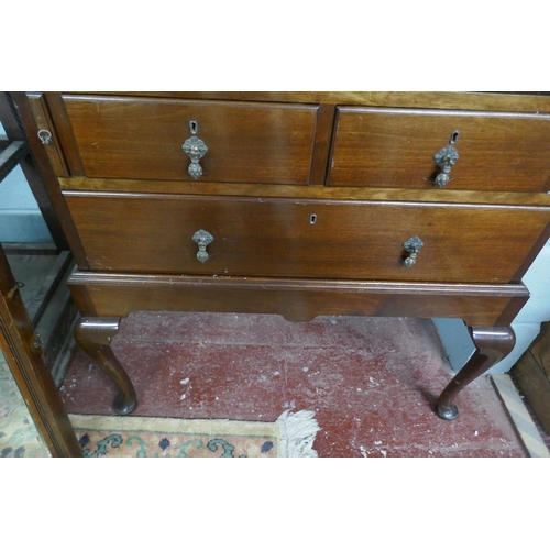 243 - Mahogany bureau bookcase