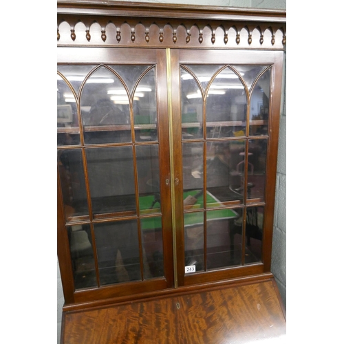 243 - Mahogany bureau bookcase