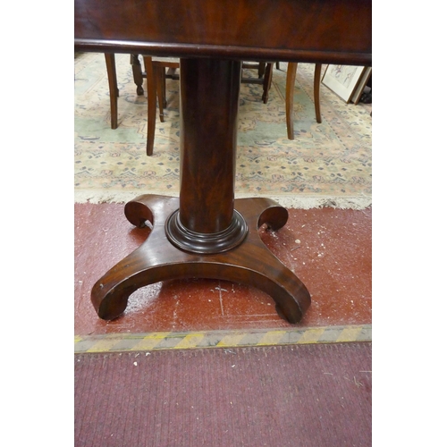 244 - Victorian figured mahogany folding card table