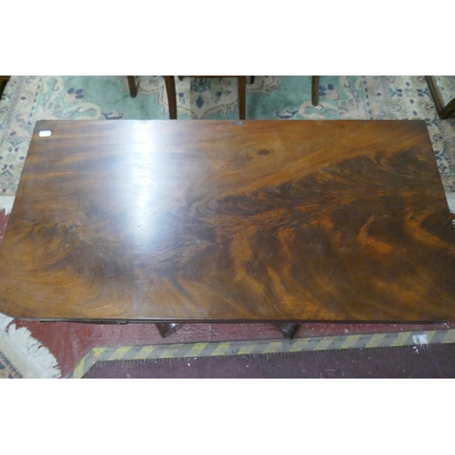 244 - Victorian figured mahogany folding card table