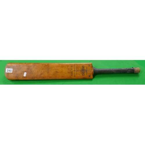 245 - Mike Smith autograph cricket bat