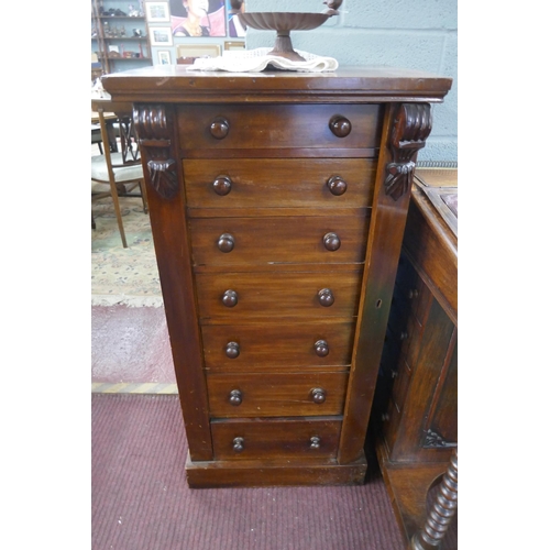 249 - Mahogany Wellington chest - Approx size: W: 52cm D: 36cm H: 106cm