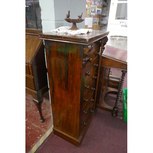 249 - Mahogany Wellington chest - Approx size: W: 52cm D: 36cm H: 106cm