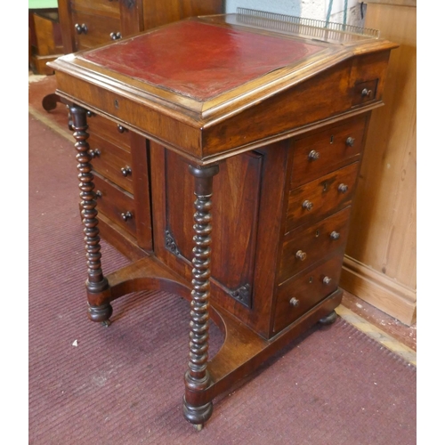 250 - Early Victorian rosewood Davenport