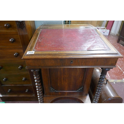 250 - Early Victorian rosewood Davenport