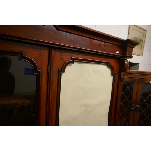 257 - Large mahogany display cabinet - Approx size: W: 181cm D: 41cm H: 203cm