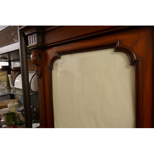 257 - Large mahogany display cabinet - Approx size: W: 181cm D: 41cm H: 203cm