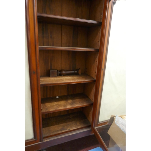 257 - Large mahogany display cabinet - Approx size: W: 181cm D: 41cm H: 203cm