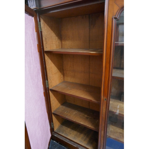 257 - Large mahogany display cabinet - Approx size: W: 181cm D: 41cm H: 203cm