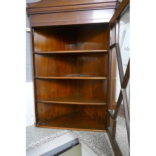 262 - Georgian style astra glazed corner cupboard