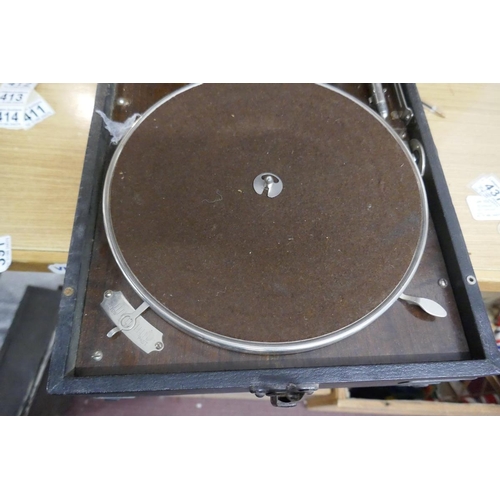 271 - Portable record player together with collection of 78 RPM records