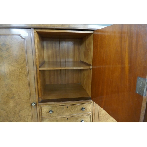 281 - Burr walnut wardrobe - Approx size: W: 155cm D: 62cm H: 189cm