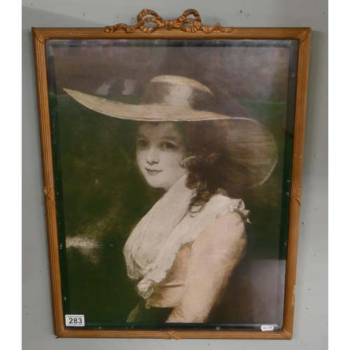 283 - Victorian print in ornate frame