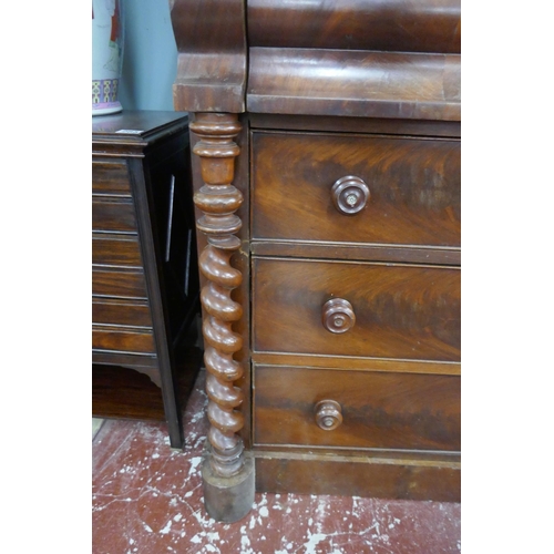 287 - Barley twist Scottish chest of drawers - Approx size: W: 123cm D: 56cm H: 128cm