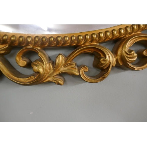 290 - Oval gilt framed mirror