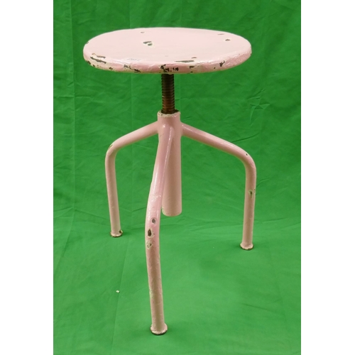 291 - Pink industrial stool