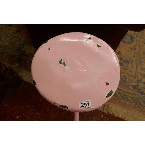 291 - Pink industrial stool