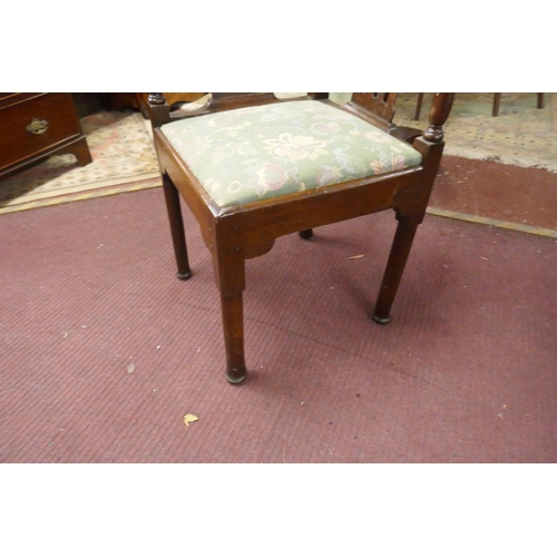 292 - Georgian oak framed corner chair