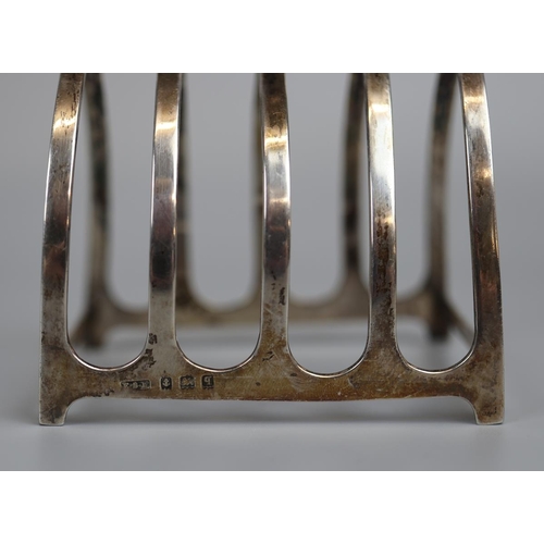 3 - Pair of hallmarked silver toast racks - E.S. Barnsley & Co - Birmingham 1915 - Approx 118g