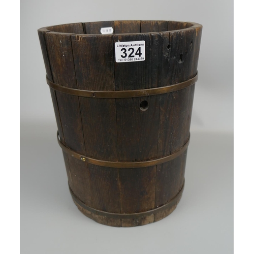 324 - Coopered wooden bucket