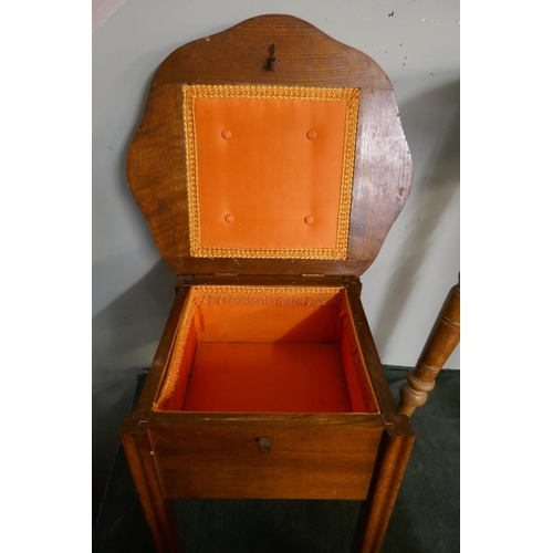 330 - Oak sewing box