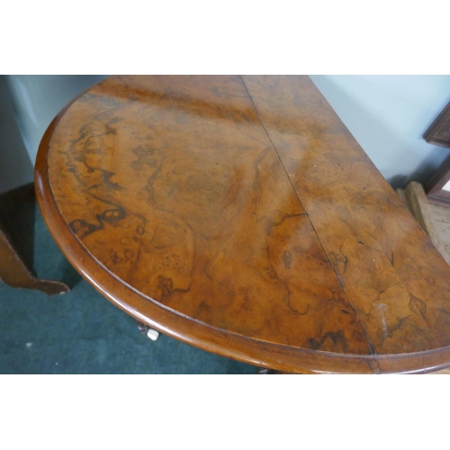 333 - Fine quality small antique burr walnut Sutherland table