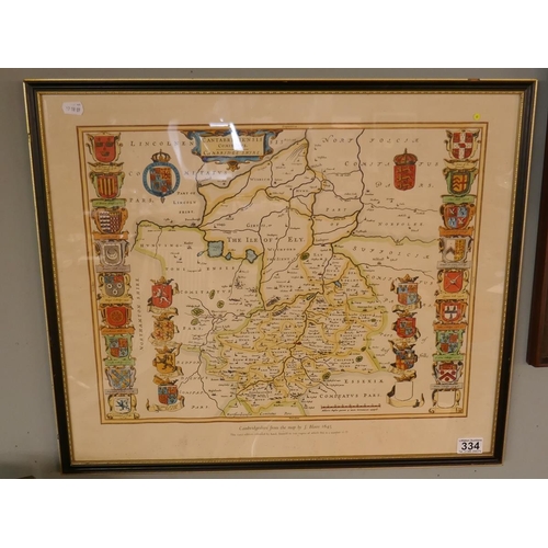 334 - Reproduction map of Cambridgeshire