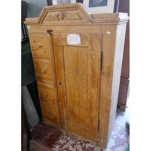 336 - Antique pine larder cupboard