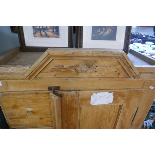 336 - Antique pine larder cupboard