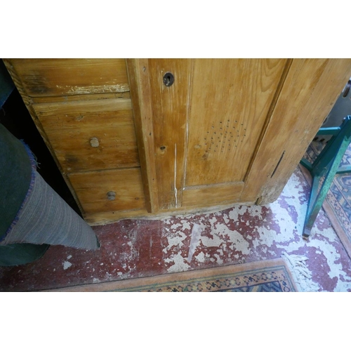 336 - Antique pine larder cupboard