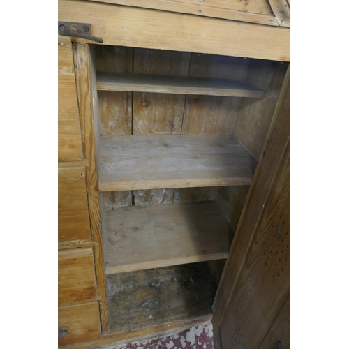 336 - Antique pine larder cupboard