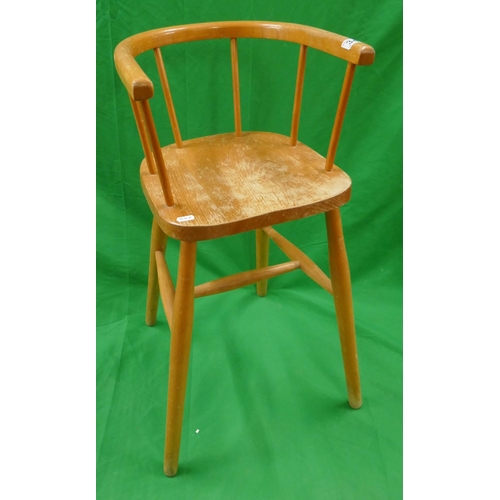 348 - Beech stick back child's high chair